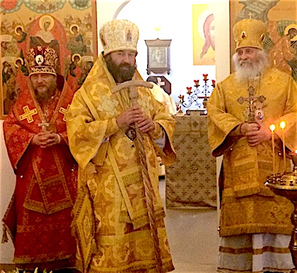 епископ Петроградский и Гдовский Григорий (Лурье), епископ Калужский и Обнинский Игнатий (Душеин), Митрополит Московский и Всероссийский Дамаскин (Балабанов)